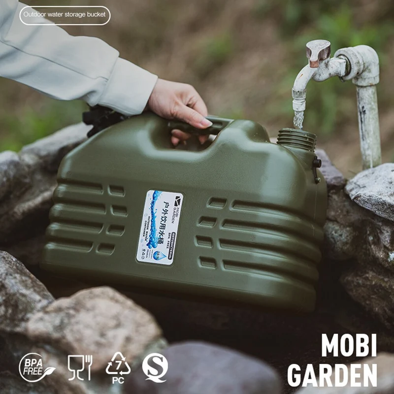 Seau à eau extérieur de grande capacité de 10.5 L, seau de conduite Portable, conteneur de réservoir Portable avec robinet pour le Camping