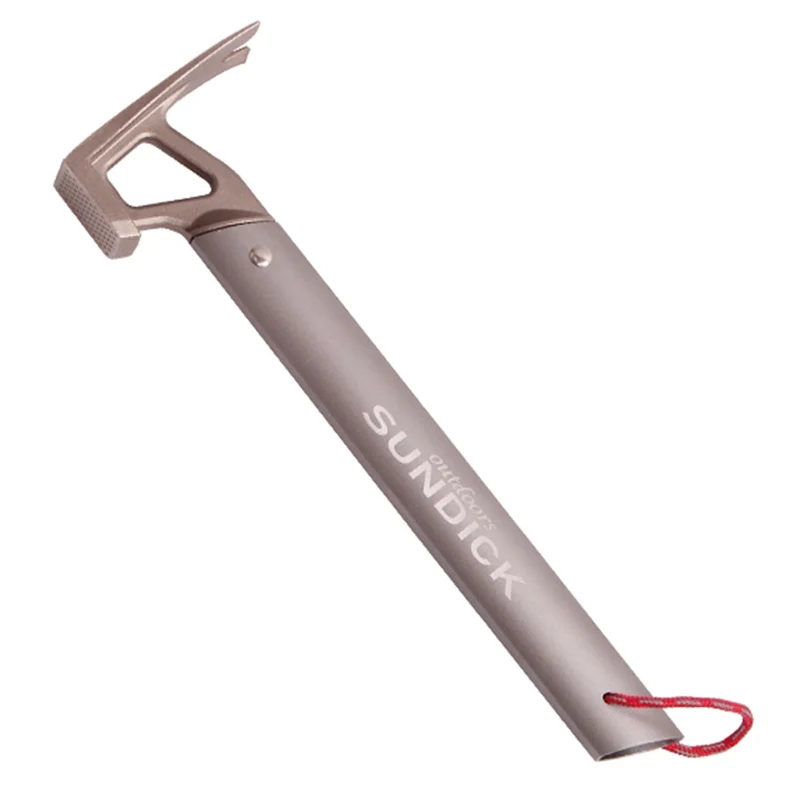 Camping en plein air Tente Peg Marteau Alpinisme Randonnée En Acier Inoxydable Nail Extracteur Accessoires Escalade Outil