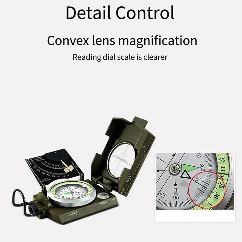 Camping en plein air randonnée boussole de survie boussole inclinomètre portable boussole pour Camping randonnée chasse