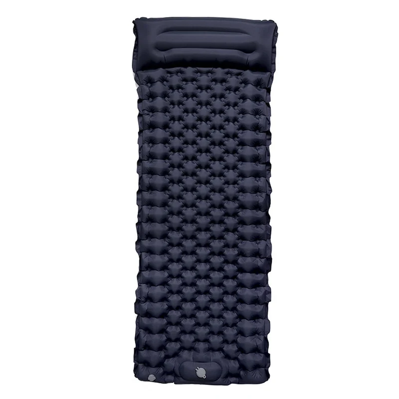 Matelas gonflable de sommeil imperméable coussin de Camping en plein air avec sac de rangement oreiller pliable pied tapis de remplissage d'air lit