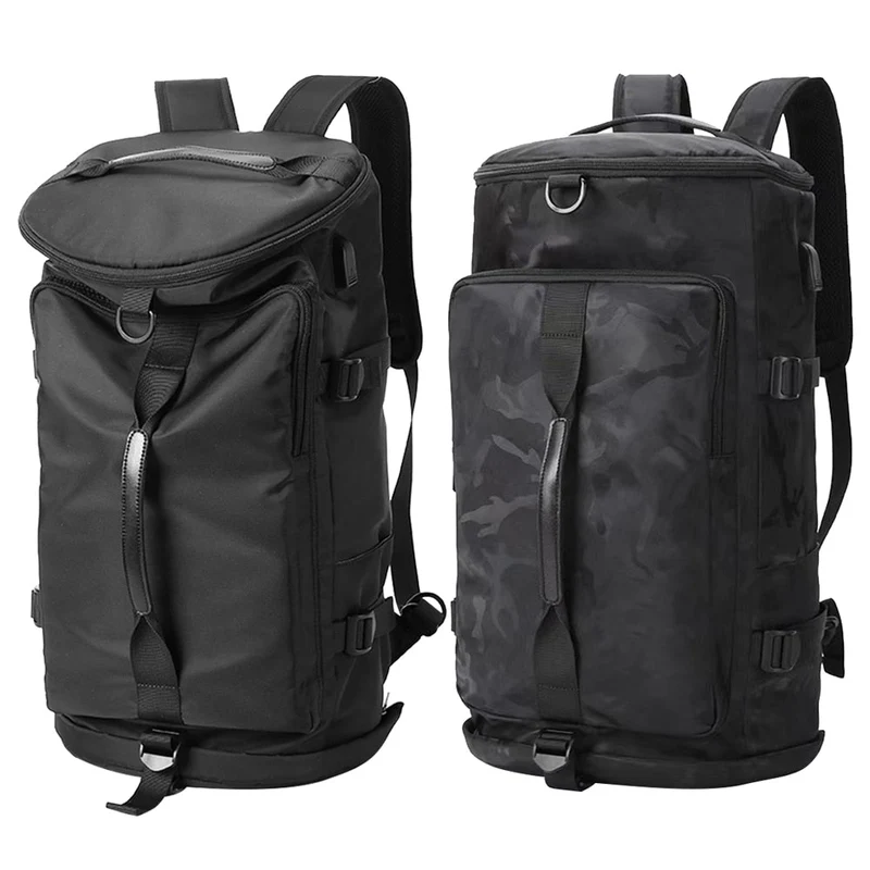 Sac à dos pour homme avec port de chargement USB, sac de voyage en plein air, sac d'affaires pour fitness, sac étanche pour trekking, pêche, chasse, grande capacité