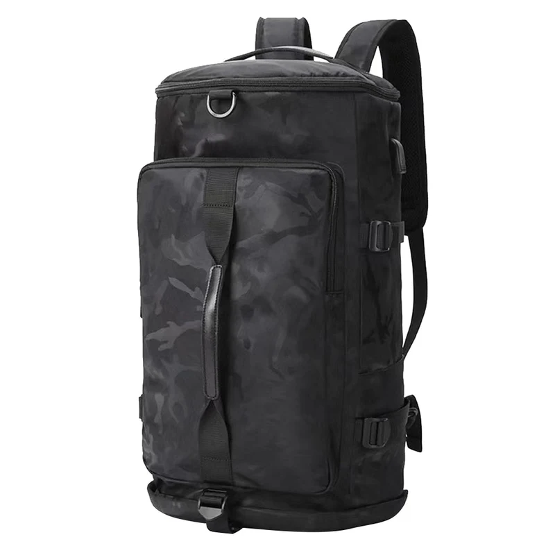 Sac à dos pour homme avec port de chargement USB, sac de voyage en plein air, sac d'affaires pour fitness, sac étanche pour trekking, pêche, chasse, grande capacité
