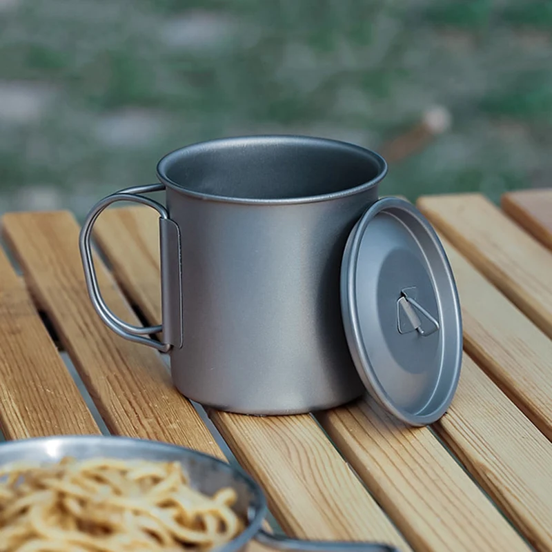 Tasse extérieure en titane tasse de Camping ustensiles de pique-nique vaisselle équipement de cuisine extérieur léger vaisselle de randonnée