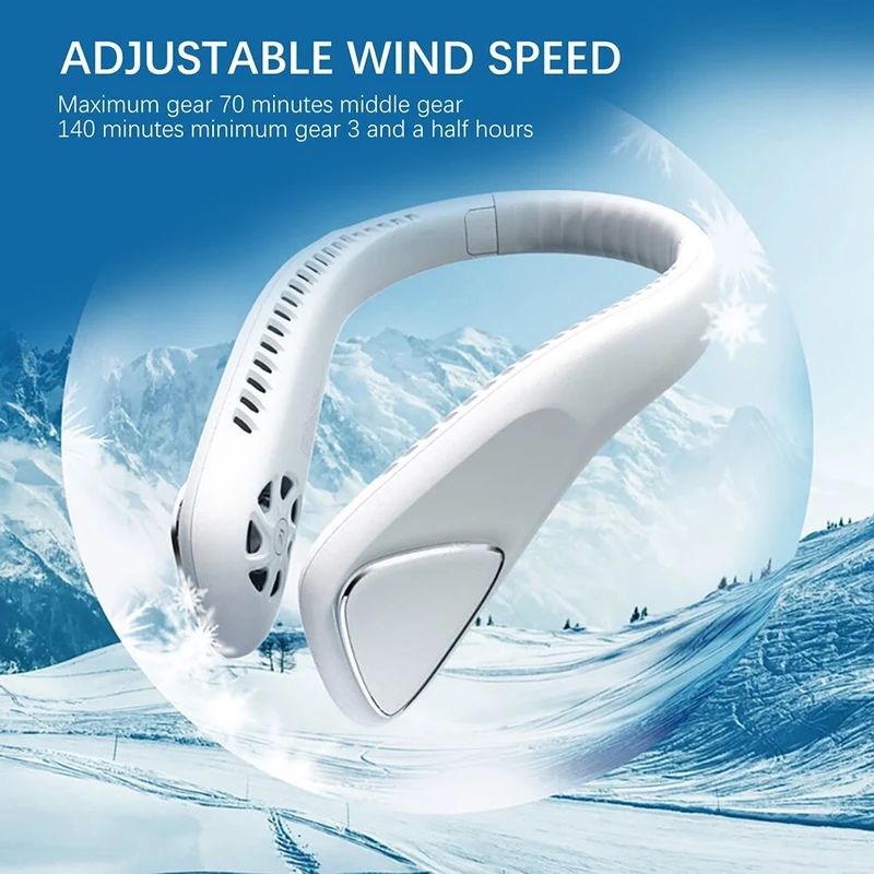 Ventilateur de cou suspendu sans lame Portable 4000mAh ventilateur de Sport de cou Rechargeable par USB climatiseur refroidissement d'été ventilateur de tour de cou portable