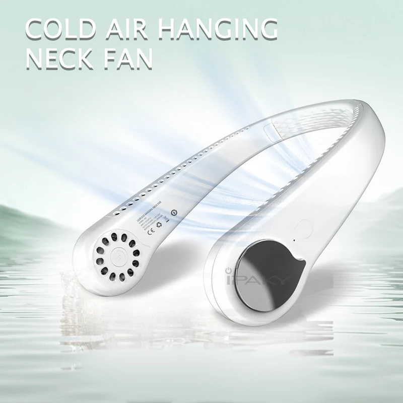 Ventilateur de cou de refroidissement par air d'été ventilateur de cou suspendu sans feuilles ventilateur sans lame USB Rechargeable ventilateurs de tour de cou refroidisseur d'air