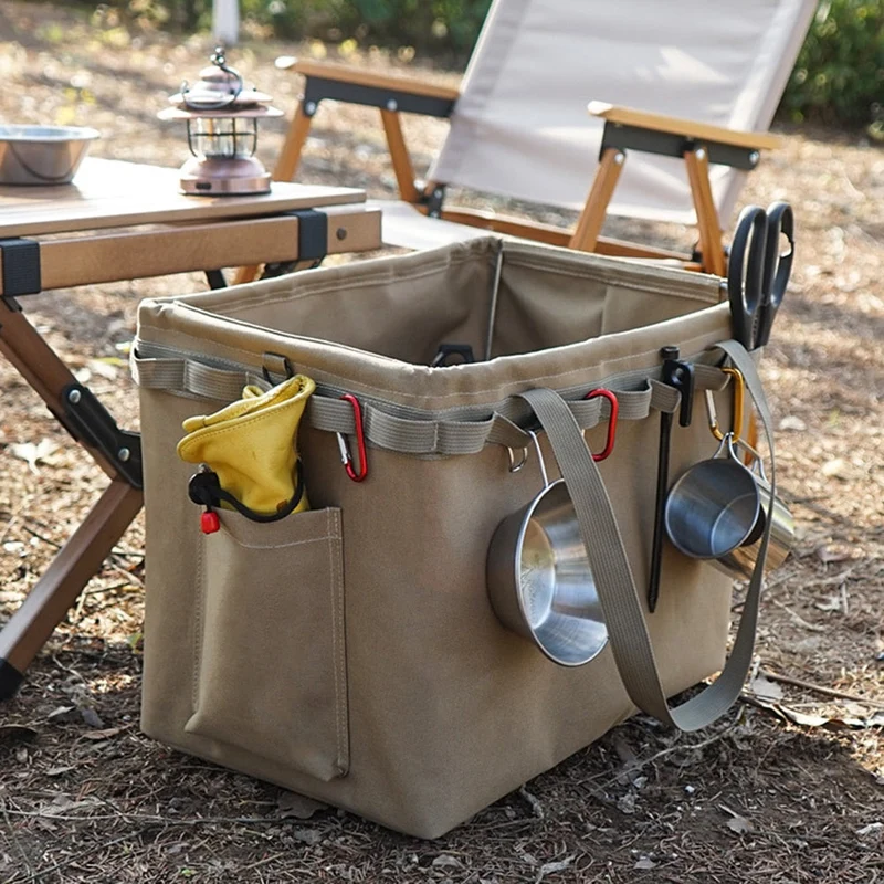 Sac de rangement d'outils extérieurs grande capacité pochette à outils divers boîte sac à main organisateur ménage mallette de rangement pliante