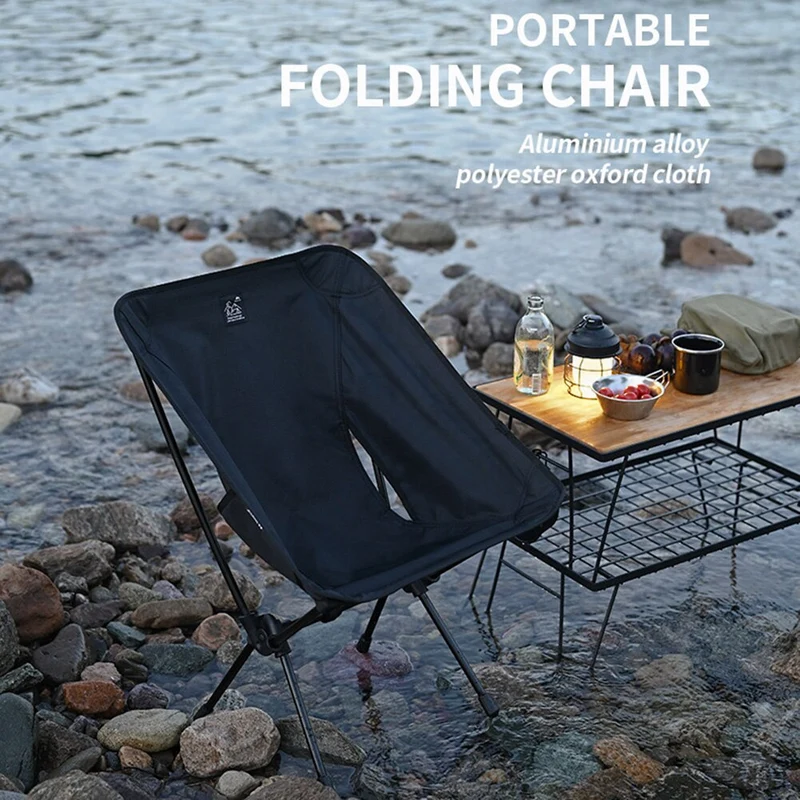 Chaise de Camping Portable légère en alliage d'aluminium chaise de lune pliante pour randonnée en plein air pique-nique barbecue pêche chaise de plage fournitures