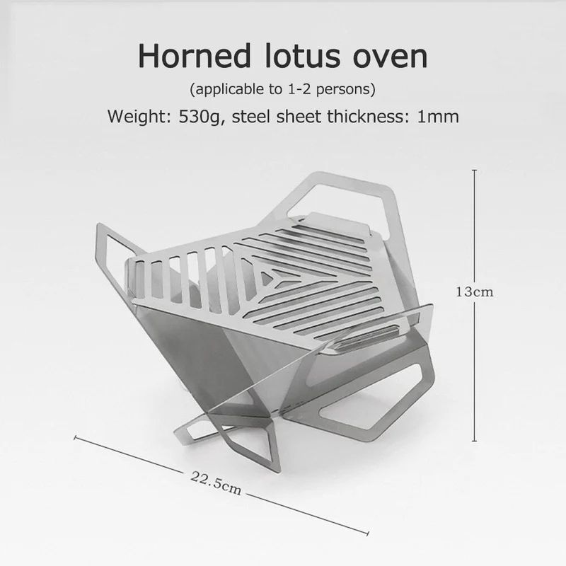 Détachable extérieur barbecue gril poêle Portable épaissi en acier inoxydable Camping cuisinière accessoires de Camping
