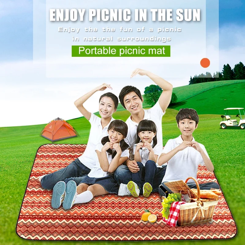 Tapis de pique-nique extérieur de Style ethnique tapis de Camping pliant résistant à l'humidité tapis de couchage de plage équipement de pique-nique de Camping