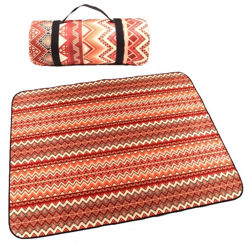 Tapis de pique-nique extérieur de Style ethnique tapis de Camping pliant résistant à l'humidité tapis de couchage de plage équipement de pique-nique de Camping