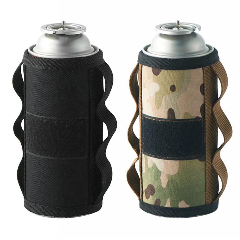 Réservoir de gaz étui de protection bouteille de carburant sac de rangement Camping en plein air couverture de stockage de gaz avec autocollant adhésif bricolage