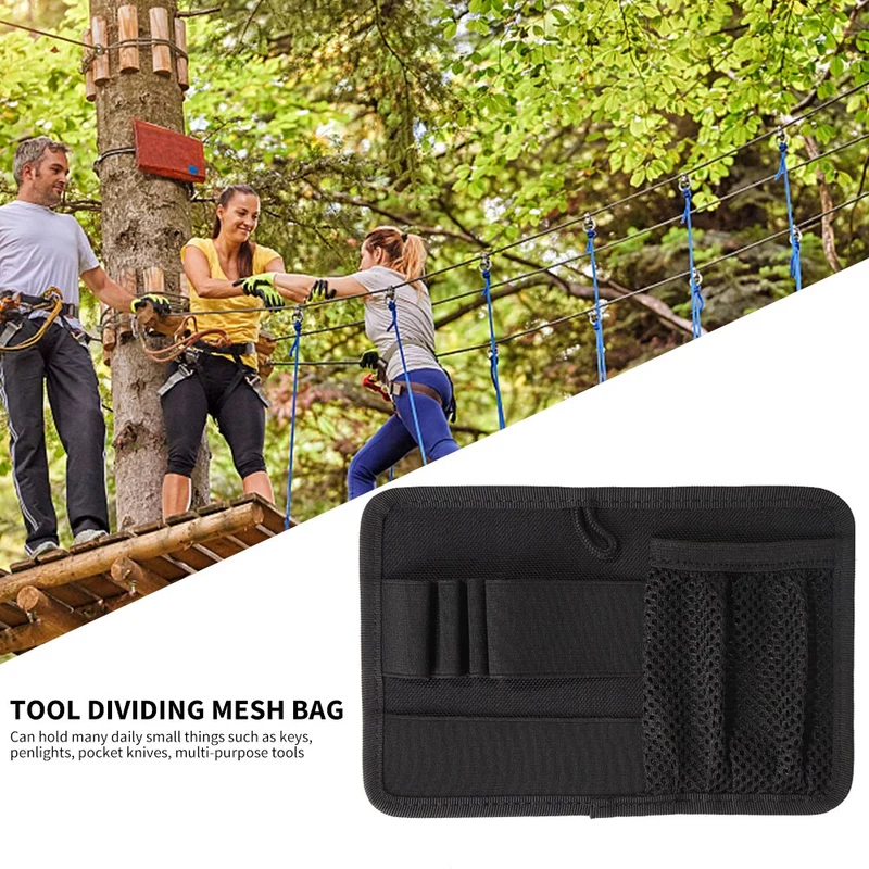 Insert multi-usages accessoires de poche modulaires outils EDC porte-clés portefeuille sacs bande élastique utilitaire maille organisateur sac