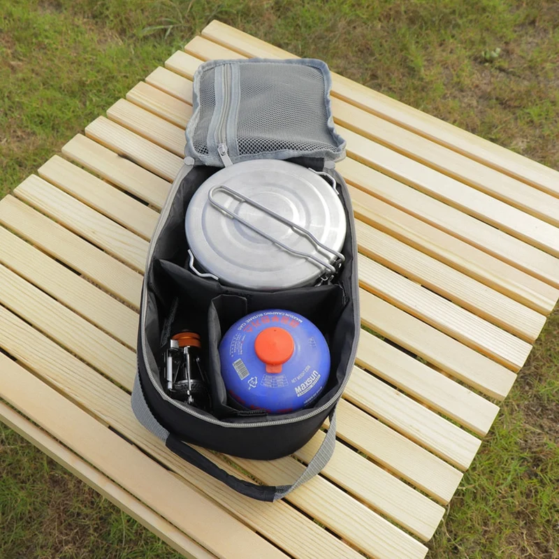 Sac de rangement pour poêle à feu extérieur panier de pique-nique Camping vaisselle sac de rangement Camping Oxford pique-nique sacs de transport sac de pique-nique