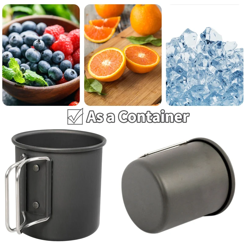 Tasse à café en alliage d'aluminium poignée pliante de Camping universelle tasse à eau Ultra-légère équipement de cuisine Portable extérieur