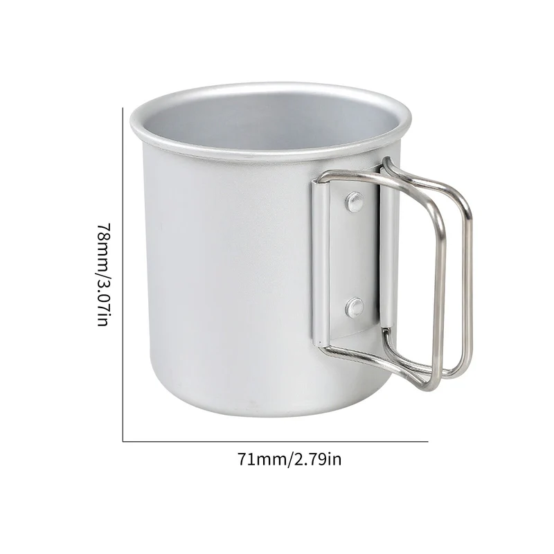 Tasse à café en alliage d'aluminium poignée pliante de Camping universelle tasse à eau Ultra-légère équipement de cuisine Portable extérieur