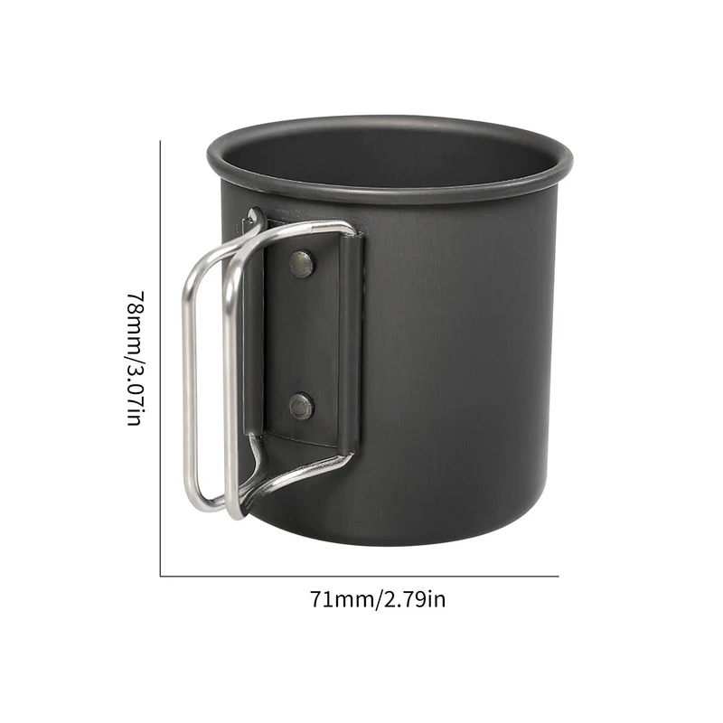 Tasse à café en alliage d'aluminium poignée pliante de Camping universelle tasse à eau Ultra-légère équipement de cuisine Portable extérieur
