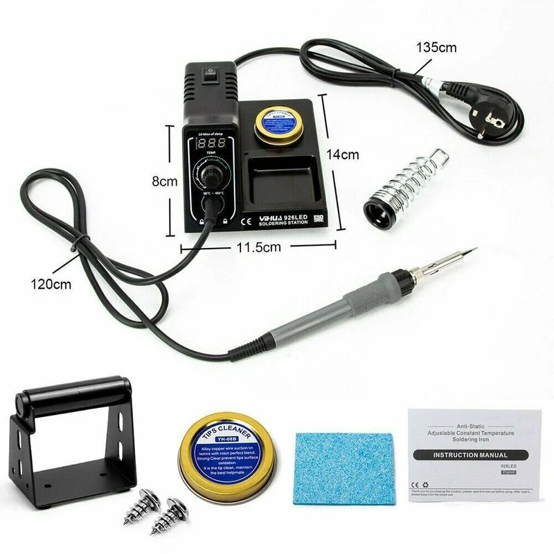 Kit de reprise de station de fer à souder 60W Chauffage rapide 480 ℃ Soudage électronique Fer à souder LED Régulateur de température numérique