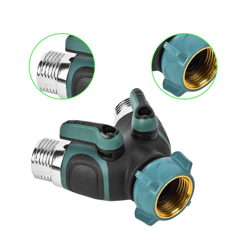 3/4 pouce Vanne D'eau Tuyau Séparateur De Tuyau 2 Voies Dispositifs De Robinet pour L'irrigation Y-Type Robinet Arrosage Connecteur Distributeur Outil De Jardin