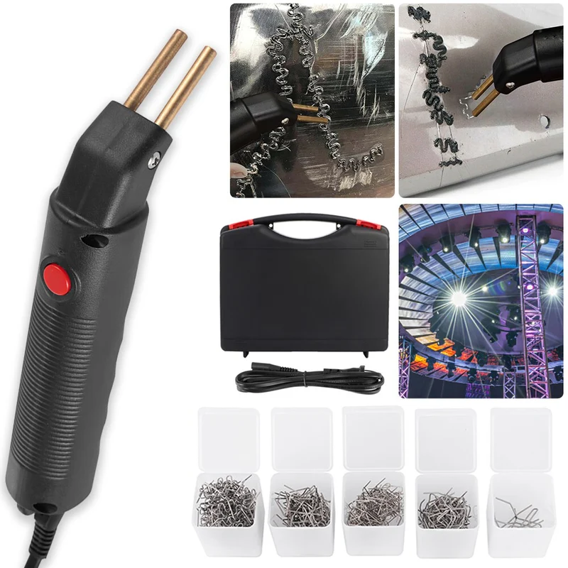 Agrafeuse à chaud en plastique pistolet à souder voiture pare-chocs garde-boue carénage plastique réparation trousse à outils soudure réparation Machine avec 400 agrafes