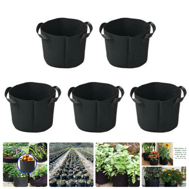 5 pièces/lot 3/5/7 Gallon plante semis sacs de culture tissu Pot de culture jardinage légumes culture planteur Pots maison jardin outils