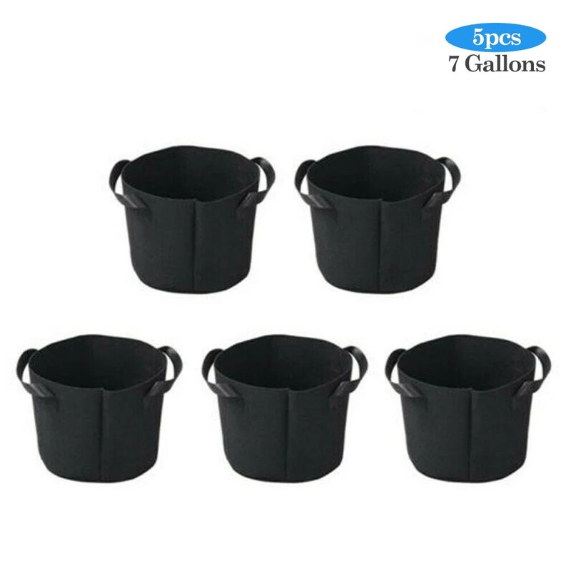 5 pièces/lot 3/5/7 Gallon plante semis sacs de culture tissu Pot de culture jardinage légumes culture planteur Pots maison jardin outils