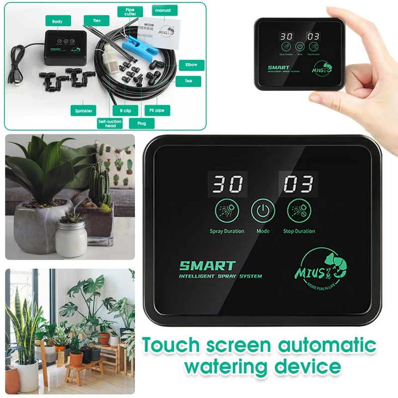 Pulvérisateur d'eau intelligent minuterie automatique Kit de système de pulvérisation de forêt tropicale humide Irrigation automatique arrosage serres arroseur de jardin