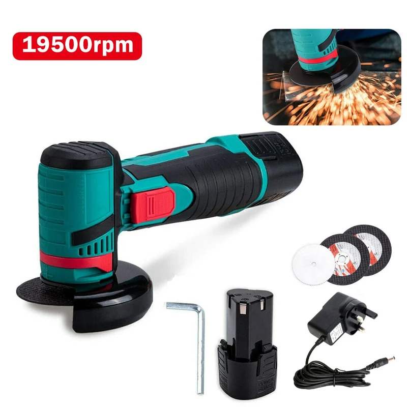 12V 500W meuleuse d'angle sans brosse Mini coupeur sans fil meulage coupe métal bois polissage Machine outil électrique avec 2 Batteries