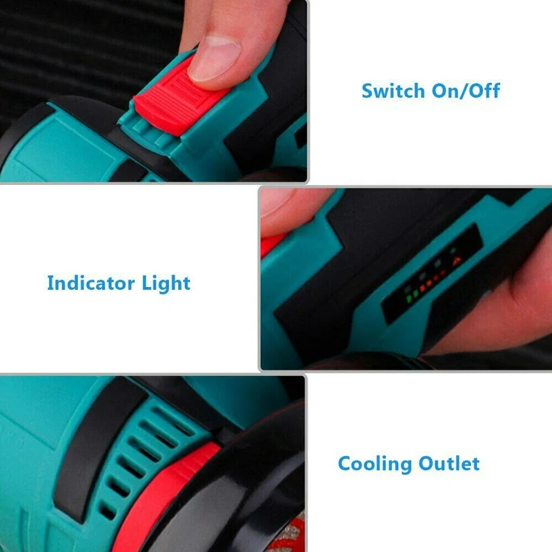 12V 500W meuleuse d'angle sans brosse Mini coupeur sans fil meulage coupe métal bois polissage Machine outil électrique avec 2 Batteries