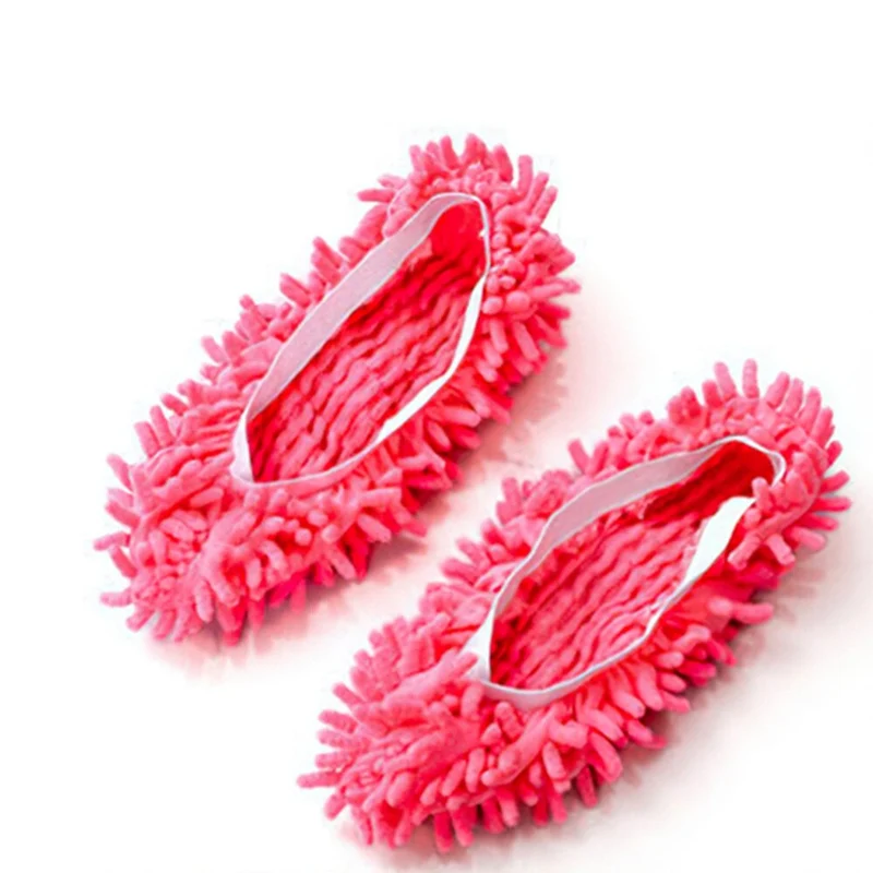 3 paires/lot maison nettoyage des sols pantoufle vadrouille chiffon propre chaussures paresseux couvre chiffon chiffon Chenille Micro fibre une vadrouille prête à chaussures