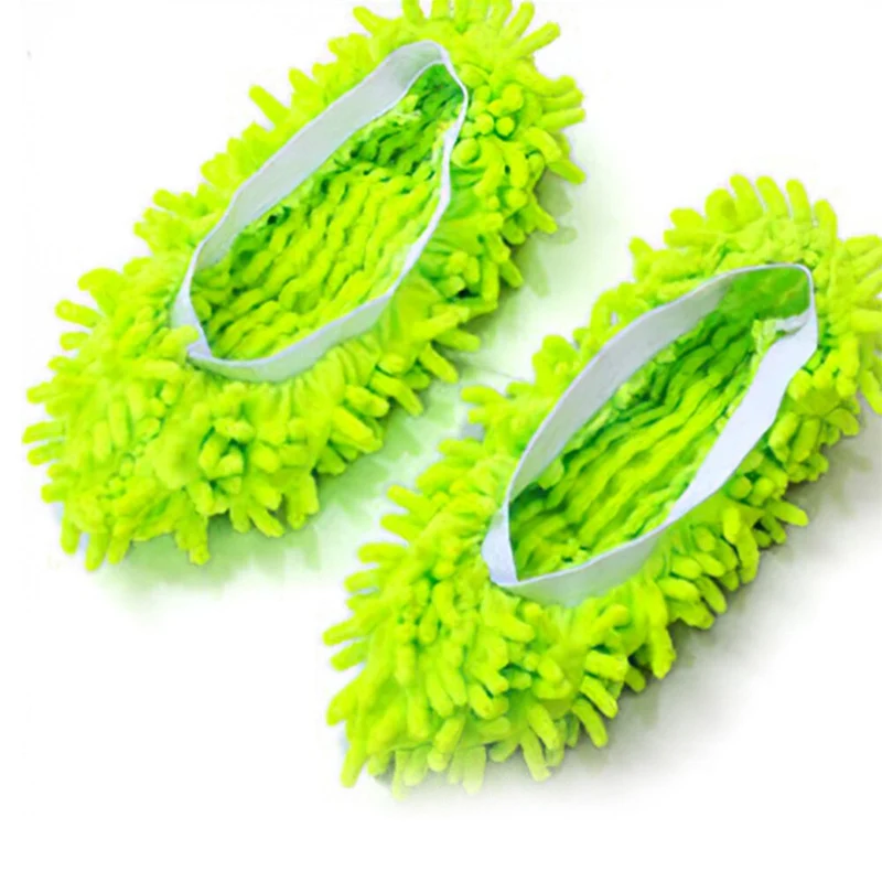 3 paires/lot maison nettoyage des sols pantoufle vadrouille chiffon propre chaussures paresseux couvre chiffon chiffon Chenille Micro fibre une vadrouille prête à chaussures