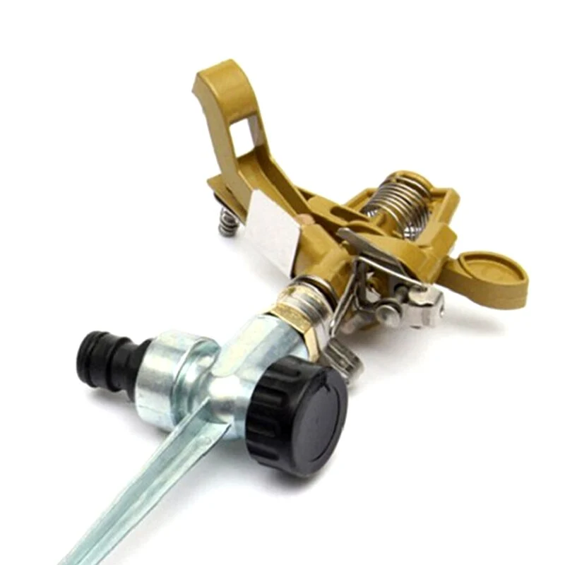Pulvérisateur d'irrigation rotatif à 360 degrés arroseur arrosage automatique jardin buse d'eau pulvérisateur à impulsions pointe en métal outils de jardin