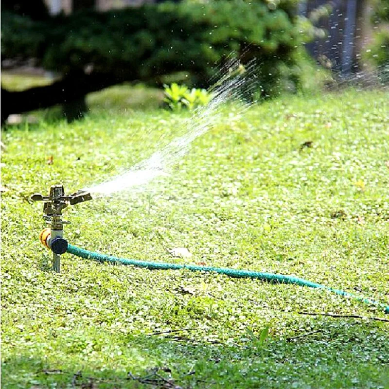 Pulvérisateur d'irrigation rotatif à 360 degrés arroseur arrosage automatique jardin buse d'eau pulvérisateur à impulsions pointe en métal outils de jardin
