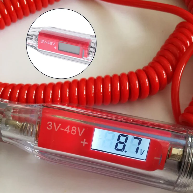 Testeur de Circuit électrique numérique universel 3V-48V stylo de Test de Circuit de tension de batterie de ligne de fusible multifonction pour moto de voiture