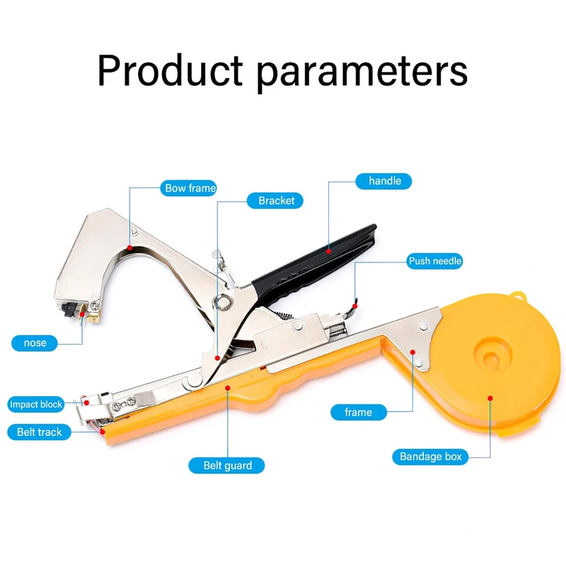 Outils de jardin branche de plante main attachant Machine à relier emballage Tapetool Tapener bandes sécateur pour plantes légumes concombre tomate