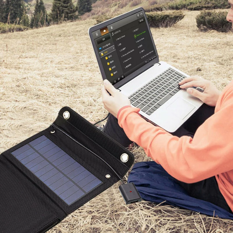 Portable 70W panneau solaire pliant batterie externe à énergie solaire 5V 2A USB sortie étanche chargeur de batterie solaire pour téléphone extérieur