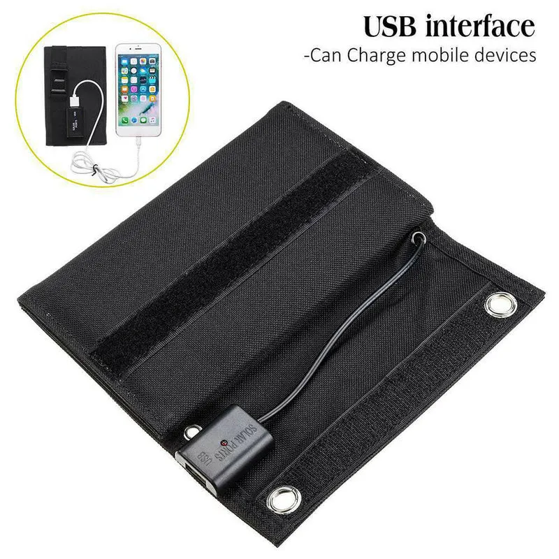 Portable 70W panneau solaire pliant batterie externe à énergie solaire 5V 2A USB sortie étanche chargeur de batterie solaire pour téléphone extérieur