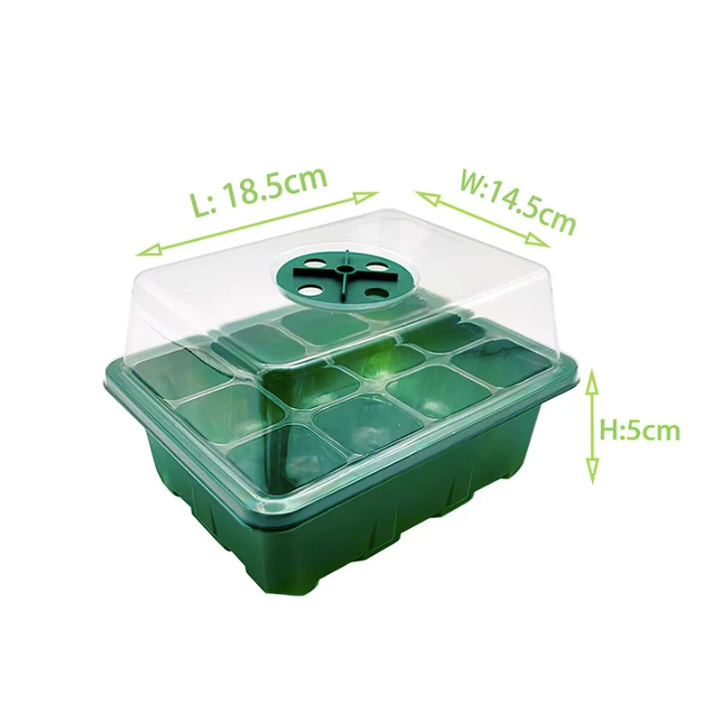 10 ensembles 12 trous en plastique pépinière Pots plateau de graines boîte de culture PET Pot jardin serre semis planteurs plateau cultivateurs Pot
