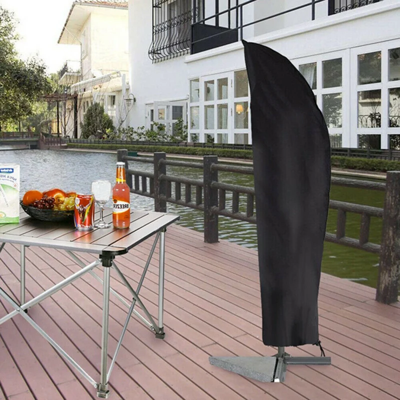Imperméable à l'eau Oxford tissu extérieur banane parapluie couverture jardin Patio en porte-à-faux Parasol pluie couverture parasol parapluie anti-poussière