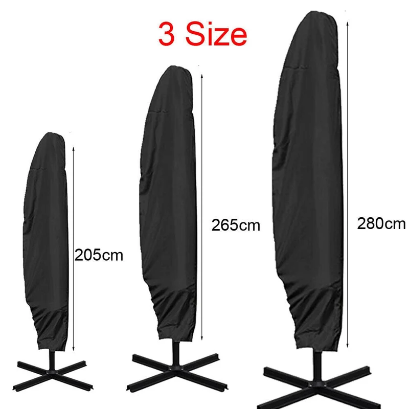 Imperméable à l'eau Oxford tissu extérieur banane parapluie couverture jardin Patio en porte-à-faux Parasol pluie couverture parasol parapluie anti-poussière