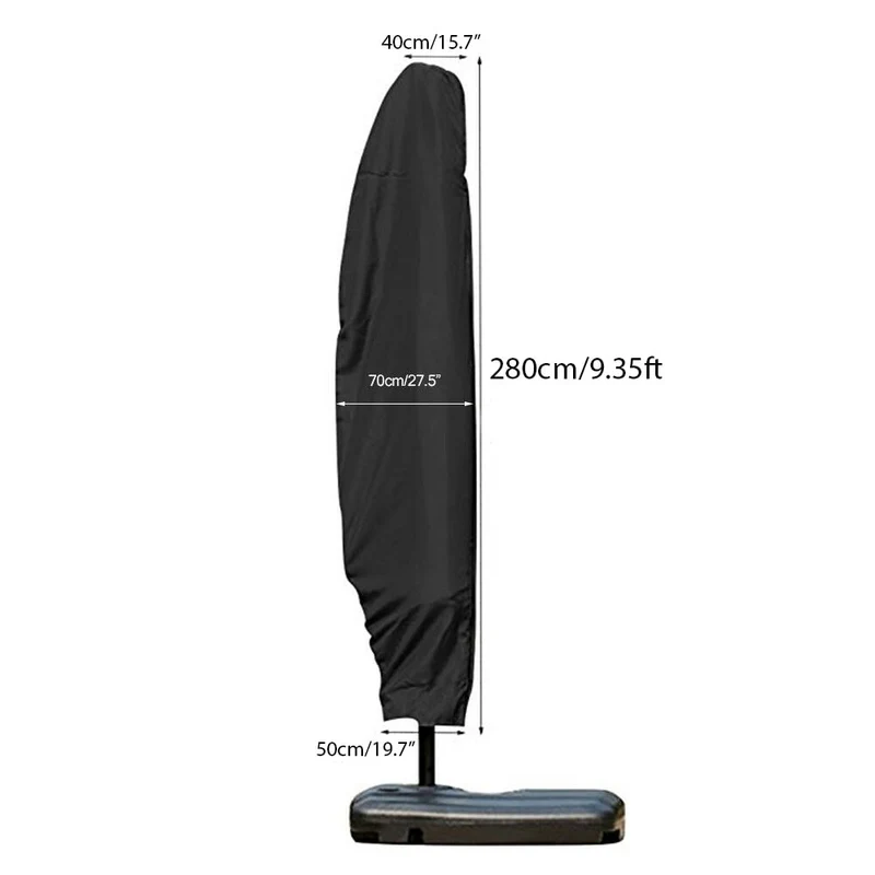 Imperméable à l'eau Oxford tissu extérieur banane parapluie couverture jardin Patio en porte-à-faux Parasol pluie couverture parasol parapluie anti-poussière