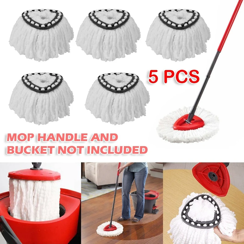 5 pièces/lot 360 tête de vadrouille rotative recharge de remplacement microfibre filature vadrouille tête de nettoyage recharge tête de vadrouille pour Vileda