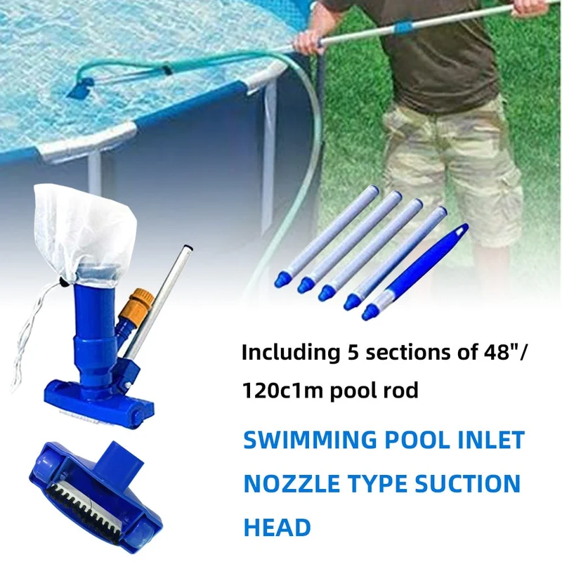 1 ensemble Jet piscine aspirateur objets flottants outils de nettoyage Vac tête d'aspiration piscine fontaine aspirateur brosse nettoyeur