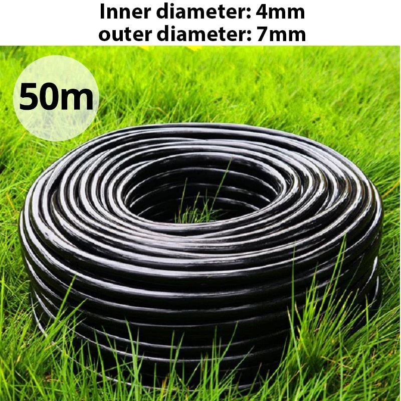 50M tuyau d'arrosage PVC tube 4/7mm tuyau souple jardin Irrigation Flexible oxygène Tube jardin tuyau d'arrosage goutte à goutte Irrigation Tube