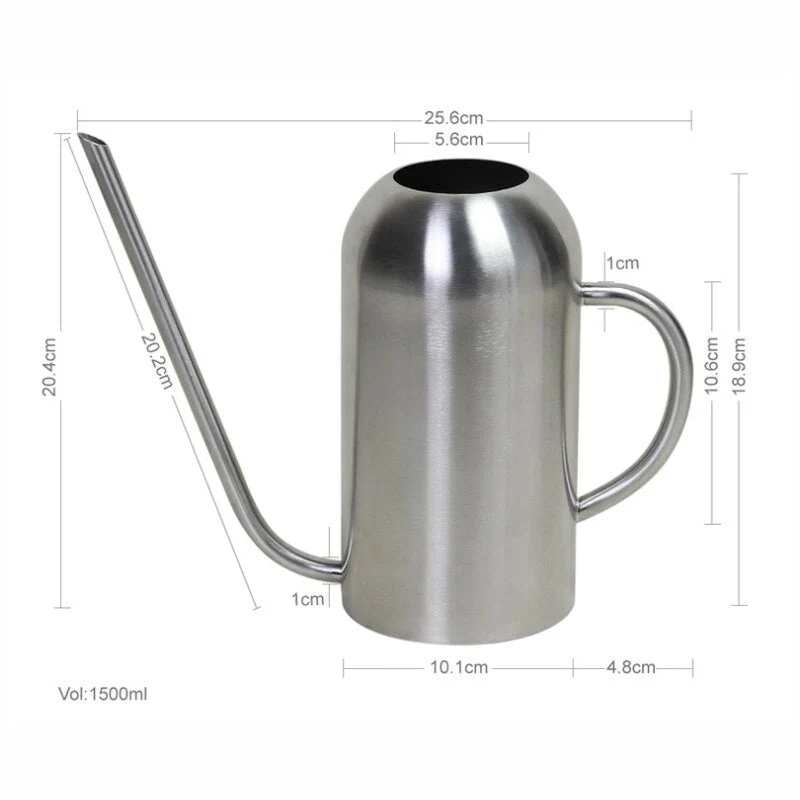 1500ML acier inoxydable arrosoir ménage Pot bouilloire outils de jardinage longue bouche arrosoir arrosage pour plante fleur