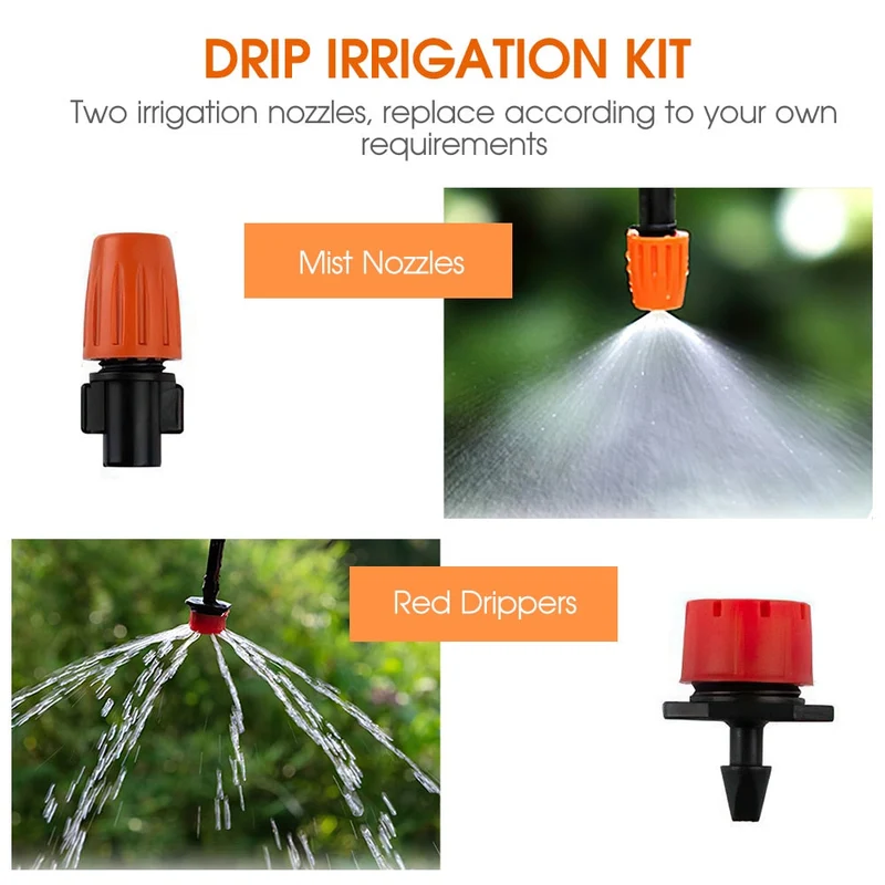 30/40/50M goutte à goutte arrosage tuyau d'irrigation système d'irrigation arrosage automatique jardin pulvérisateur arroseur réglable goutteurs Kits