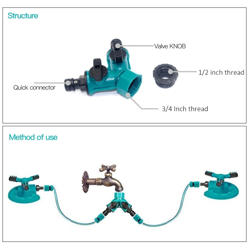 Système d'irrigation goutte à goutte bricolage système d'arrosage de jardin outils et équipement de jardinage à arrosage automatique tuyau Micro goutte à goutte connecteurs de Type Y