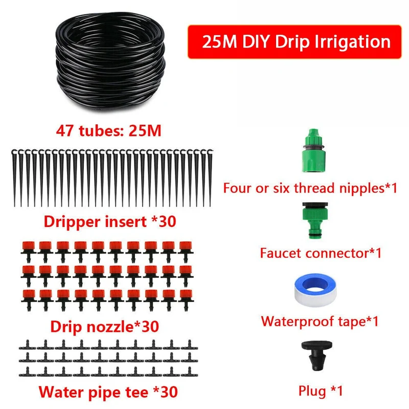 Système d'irrigation goutte à goutte bricolage système d'arrosage de jardin outils et équipement de jardinage à arrosage automatique tuyau Micro goutte à goutte connecteurs de Type Y