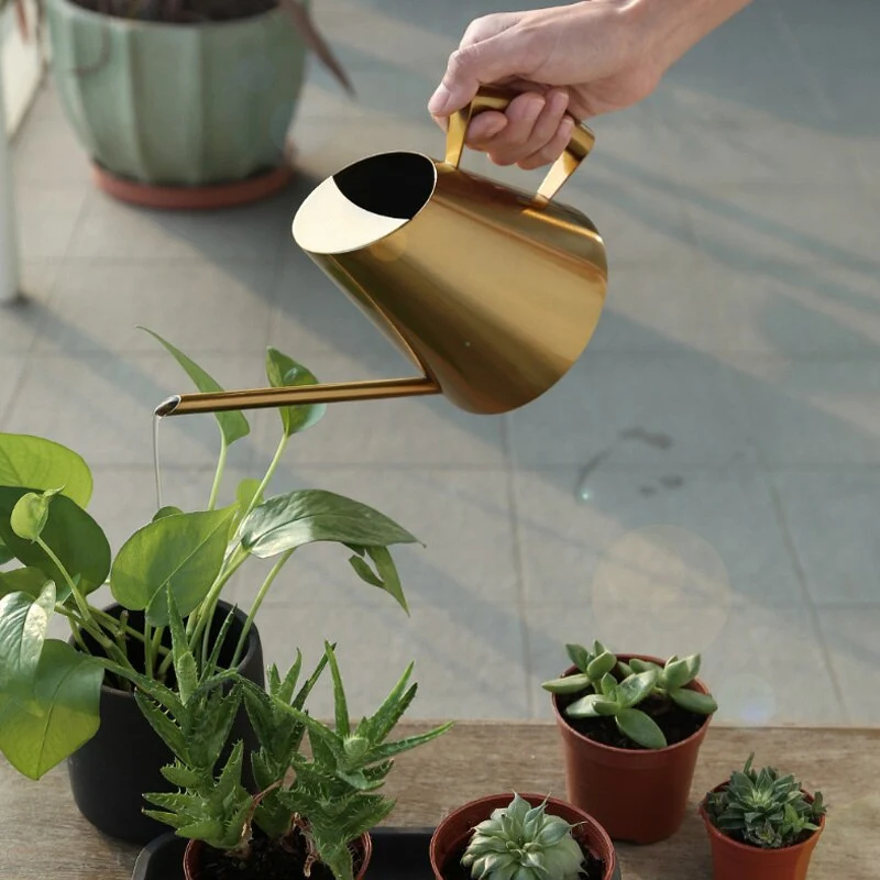 400/1000/1500 ML en acier inoxydable arrosoir ménage Pot outil de jardinage longue bouche dispositif d'arrosage arrosage pour plante fleur