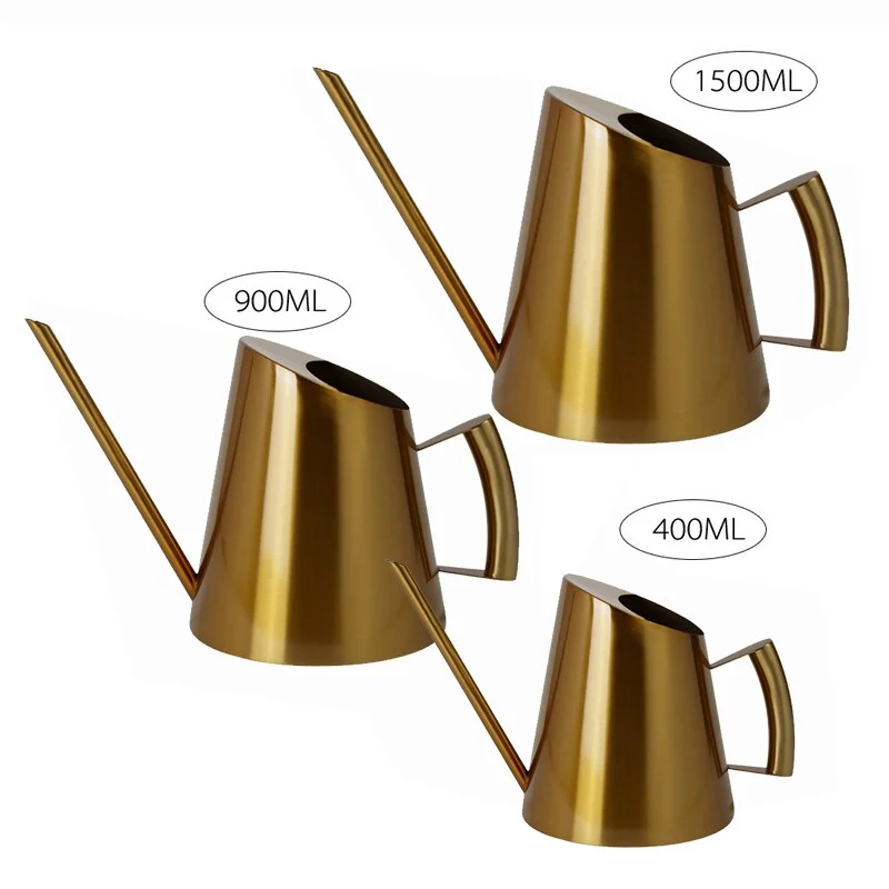 400/1000/1500 ML en acier inoxydable arrosoir ménage Pot outil de jardinage longue bouche dispositif d'arrosage arrosage pour plante fleur