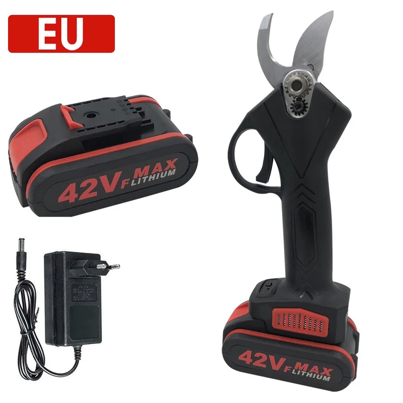 Sécateur sans fil 42V Ciseaux de jardin rechargeables Ciseaux de jardin rechargeables 1500mAh Coupe-batterie Branche Sécateur Outils de jardin électriques